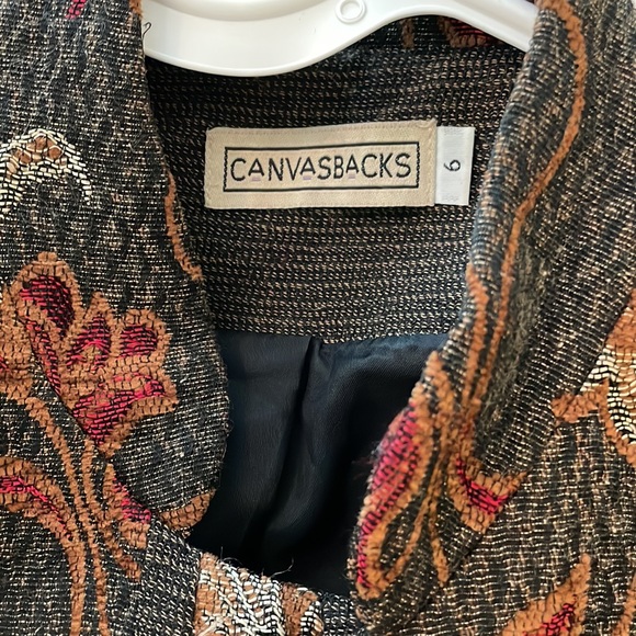 Vintage brown Canvasbacks jacket Size 6 - Picture 3 of 5